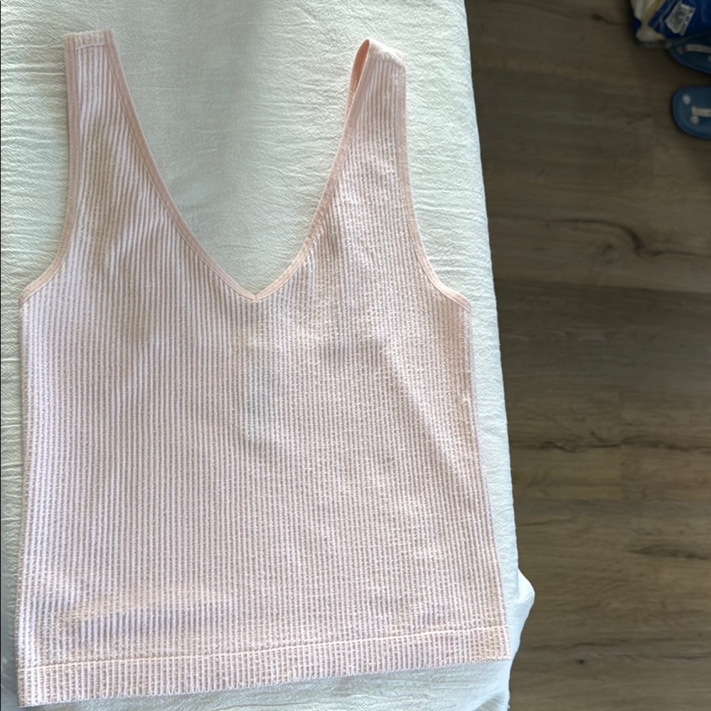 Pink Ribbed Women's Top
